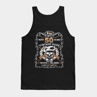 Skull Aged 50 Years Vintage 50 Dude Tank Top